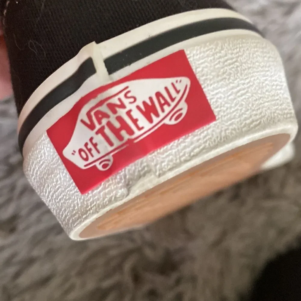 Vans Asher Black white slip ons kids shoes